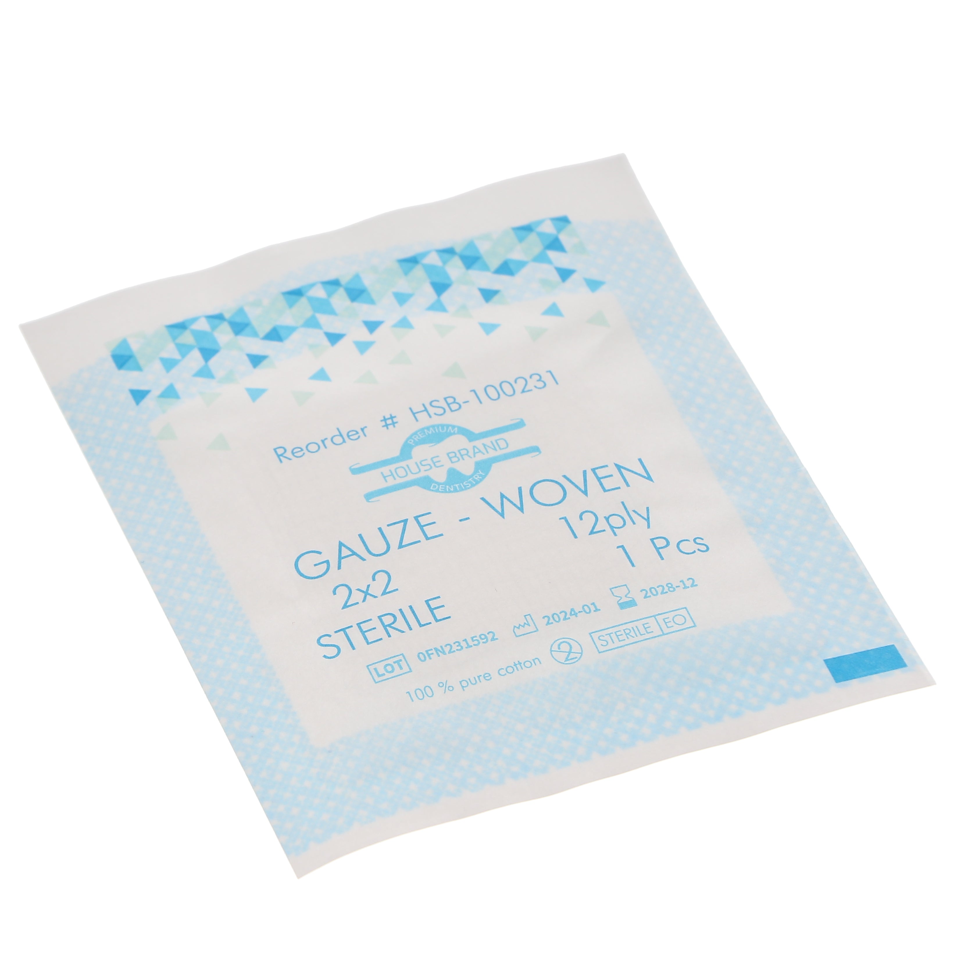 House Brand Dentistry 100231 HSB Woven Gauze Pads 2 House Brand Dentistry 100231 HSB Woven Gauze Pads 2
